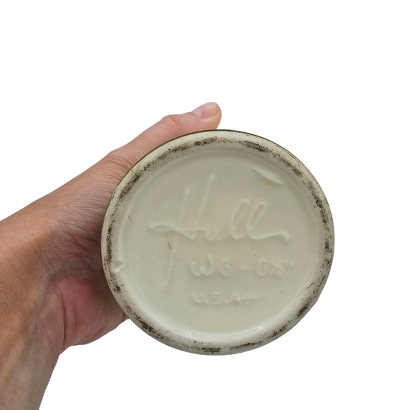 Vintage Hull Pottery Floral Glazed Hand Painted Pitcher Vase W6 - 6.5in. - Picture 5 of 8